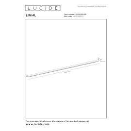 LINIAL 50 cm vāks šampanieša krāsā (Lucide)