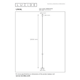 LINIAL piekares kabelis satin gun metal (Lucide)