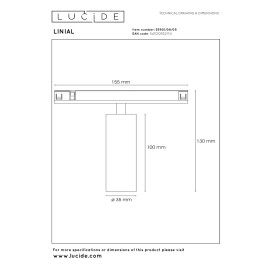 LINIAL BIX sliežu prožektors 1x8W LED šampanieša krāsā (Lucide)