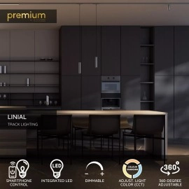 LINIAL BIX sliežu prožektors 1x8W LED satin gun metal (Lucide)