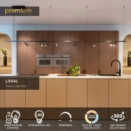 LINIAL MOX sliežu prožektors 1x10W LED satin gun metal (Lucide)