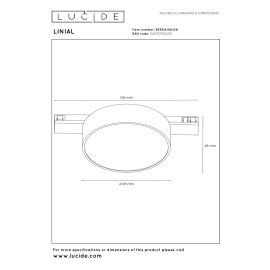 LINIAL FIXXT sliežu prožektors LED 8 W satin gun metal (Lucide)