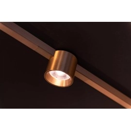 LINIAL LUX sliežu gaismeklis 1x8W LED šampanieša krāsā (Lucide)