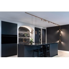 LINIAL LUXUS sliežu piekaramā lampa 1x8W LED šampanieša krāsā (Lucide)