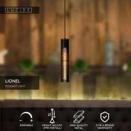 LIONEL piekarama lampa Ø6,5 cm 1xE27 melna (Lucide)