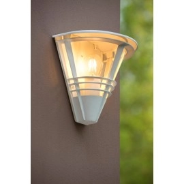 LIVIA āra sienas lampa 1x60W E27 IP44 balta (Lucide)