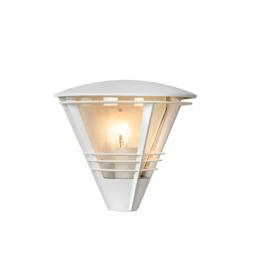 LIVIA āra sienas lampa 1x60W E27 IP44 balta (Lucide)