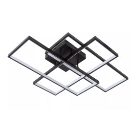 LOKERO LED CCT griestu gaismeklis 60 W 2700K/4000K melns (Lucide)