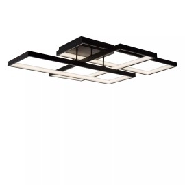 LOKERO LED CCT griestu gaismeklis 60 W 2700K/4000K melns (Lucide)