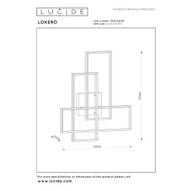 LOKERO LED CCT griestu gaismeklis 60 W 2700K/4000K melns (Lucide)