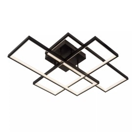 LOKERO LED CCT griestu gaismeklis 60 W 2700K/4000K melns (Lucide)