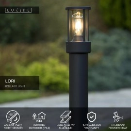 LORI āra stabiņš 1×15W E27 antracīta (Lucide)