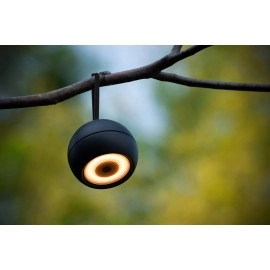 LUNEX uzlādējama āra sienas lampa LED 1×2W 3000K melna (Lucide)