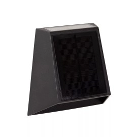 LUTON āra saules sienas lampa 1x2W Integrated LED IP54 melna (Lucide)