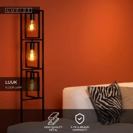 LUUK Stāvlampa 3x40W E27 melna (Lucide)