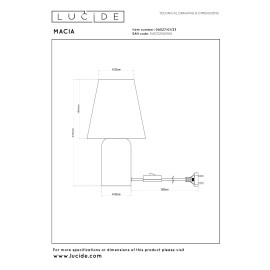 MACIA galda lampa 22x22 cm 1xE14 zaļa (Lucide)