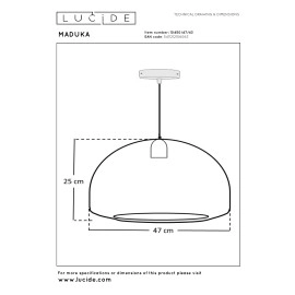 MADUKA piekaramā lampa 1x40W E27 brūna (Lucide)