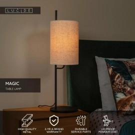MAGIC galda lampa Ø18 cm 1xE27 melna (Lucide)