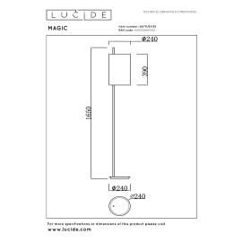 MAGIC stāvlampa Ø24 cm 1xE27 40 W melna (Lucide)