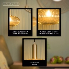 MALOTO piekaramā lampa 1x40W E27 dzintara tonī (Lucide)