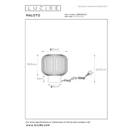 MALOTO galda lampa 1x40W E27 dzintara tonī (Lucide)
