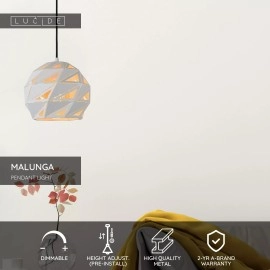 MALUNGA piekaramā lampa Ø25 E27 balta (Lucide)