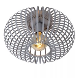Griestu lampa MANUELA Ø39.5 1xE27 60W pelēka (Lucide)