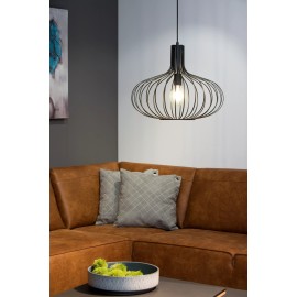MANUELA piekaramā lampa Ø 50 cm 1xE27, melna (Lucide)