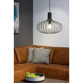 MANUELA piekaramā lampa Ø 50 cm 1xE27, melna (Lucide)