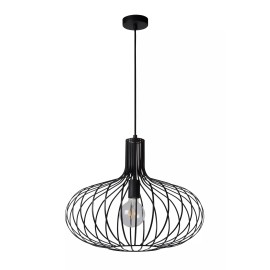 MANUELA piekaramā lampa Ø 50 cm 1xE27, melna (Lucide)