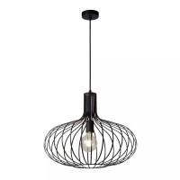 MANUELA piekaramā lampa Ø 50 cm 1xE27, melna (Lucide)