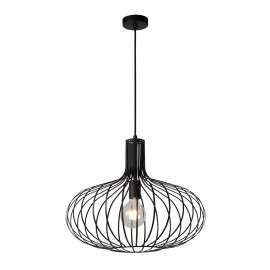 MANUELA piekaramā lampa Ø 50 cm 1xE27, melna (Lucide)
