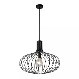 MANUELA piekaramā lampa Ø 50 cm 1xE27, melna (Lucide)