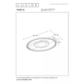 MARCIA LED 3 StepDim griestu gaismeklis 32 W 2700K melns (Lucide)