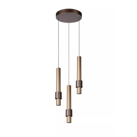 MARGARY piekaramā lampa Ø28 cm LED 3 x 4W 2700K kafijas krāsā (Lucide)