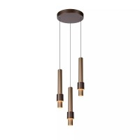 MARGARY piekaramā lampa Ø28 cm LED 3 x 4W 2700K kafijas krāsā (Lucide)