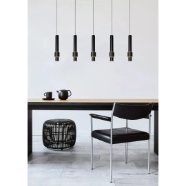 MARGARY piekaramā lampa 103 cm LED 5 x 4,2W 2700K melna (Lucide)