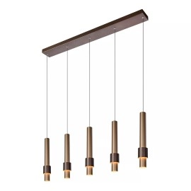 MARGARY piekaramā lampa 103 cm LED 5 x 4,2W 2700K kafijas krāsā (Lucide)