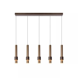 MARGARY piekaramā lampa 103 cm LED 5 x 4,2W 2700K kafijas krāsā (Lucide)