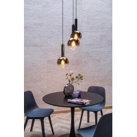 MARIUS piekaramā lampa Ø 48,5 cm 3xE27 melna / dūmakaini pelēka (Lucide)