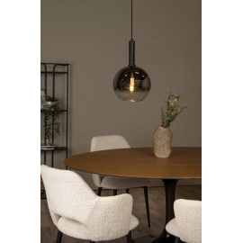 MARIUS piekaramā lampa Ø 30 cm 1xE27 melna / dūmakaini pelēka (Lucide)