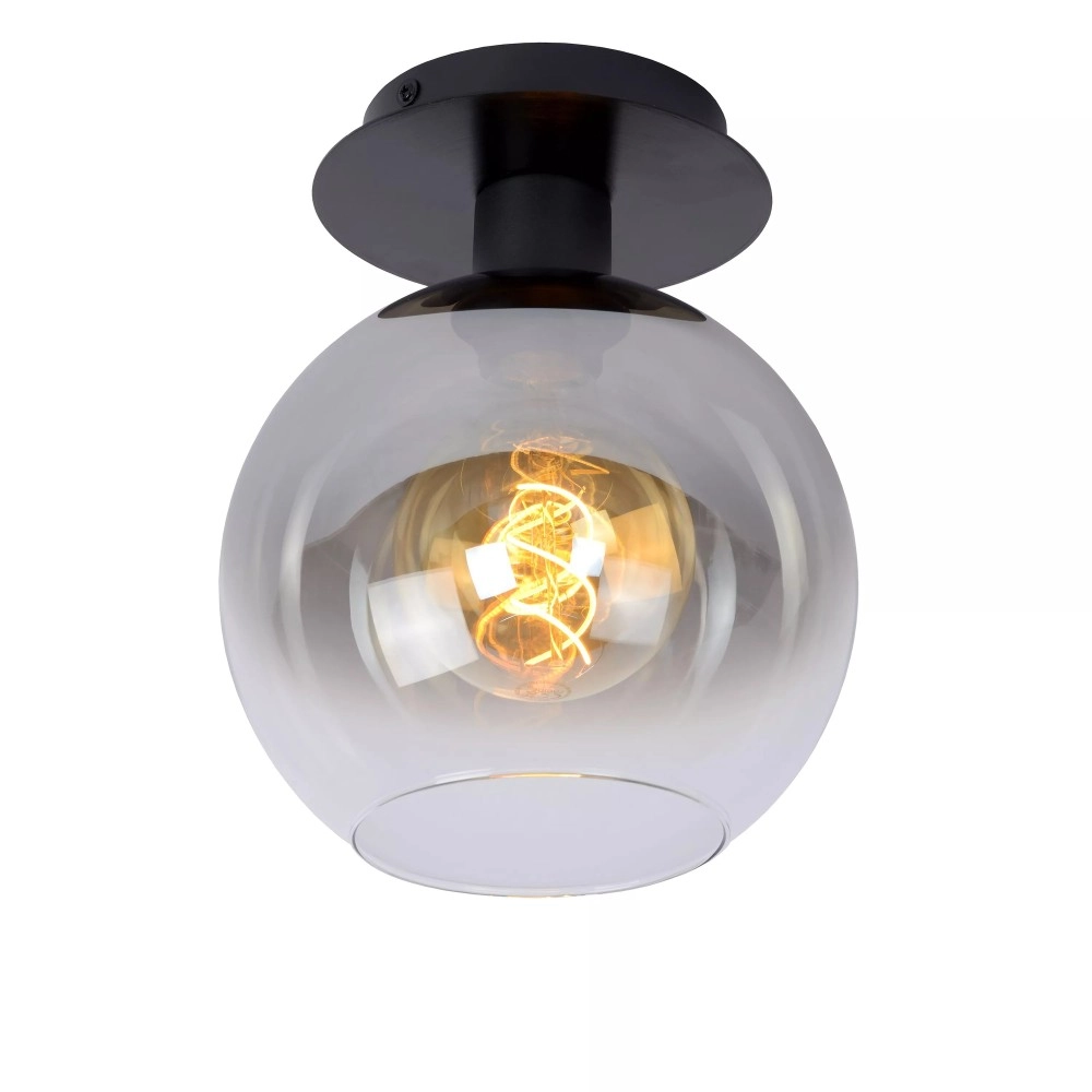 MARIUS griestu lampa Ø20 cm 1xE27 melna / dūmu pelēka (Lucide)