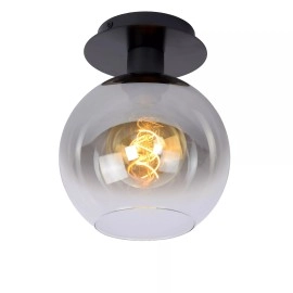 MARIUS griestu lampa Ø20 cm 1xE27 melna / dūmu pelēka (Lucide)