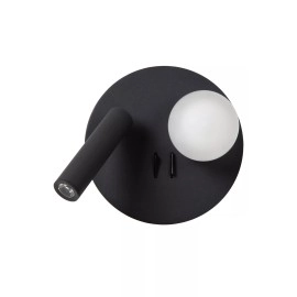 MATIZ LED gultas/sienas lampa Ø16,5 cm 3000K USB melna (Lucide)