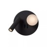 MATIZ LED gultas/sienas lampa Ø16,5 cm 3000K USB melna (Lucide)