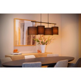 MAYA piekaramā lampa 4xE27 melna (Lucide)