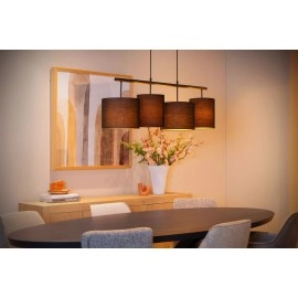 MAYA piekaramā lampa 4xE27 melna (Lucide)