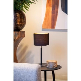 MAYA Galda lampa Ø26cm 1x40W E27 melna ar zelta akcentu (Lucide)