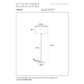 MAYA Stāvlampa Ø45cm 1x40W E27 krēmkrāsas (Lucide)