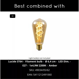 MEDINE piekaramā lampa Ø46 cm 3xE27 40 W opāla (Lucide)
